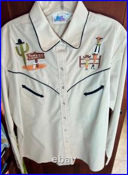 Disneyland 50th Anniversary Frontierland Embroidered Shag XL Shirt Never Worn