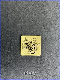 Disneyland 50th Anniversary Gold Ticket Replica #000001 CIB with COA