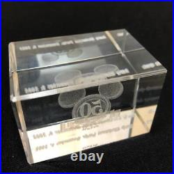 Disneyland 50th Anniversary Happiest Celebration On Earth Crystal Paper Weight