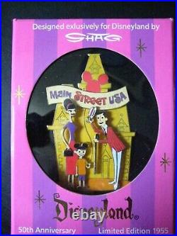 Disneyland 50th Anniversary Jumbo Pin Set By Shag Ltd Edition Only 1955
