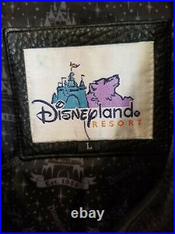 Disneyland 50th Anniversary Leather Bomber Type Jacket Size L Limited Edition