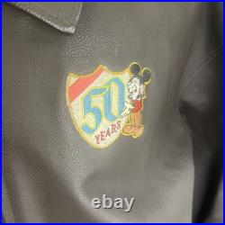 Disneyland 50th Anniversary Leather Jacket Large