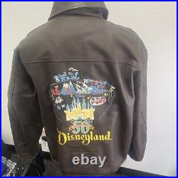 Disneyland 50th Anniversary Leather Jacket Large