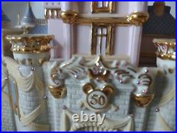 Disneyland 50th Anniversary Lenox Sleeping Beauty Castle Disney 24K Gold