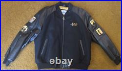 Disneyland 50th Anniversary Mickey Mouse Leather Bomber Jacket Size Large Disneyland 50th Anniversary Mickey Mouse Leather Bomber Jacket Size Large