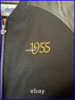 Disneyland 50th Anniversary Mickey Mouse Leather Bomber Jacket Size Large