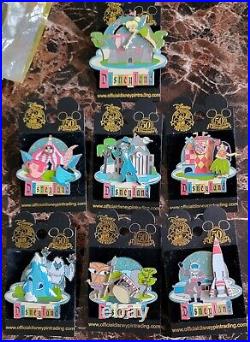 Disneyland 50th Anniversary Retro Pins 7 PINS 2005 RARE Find