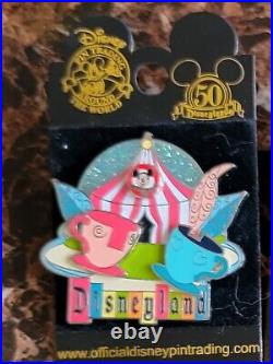 Disneyland 50th Anniversary Retro Pins 7 PINS 2005 RARE Find