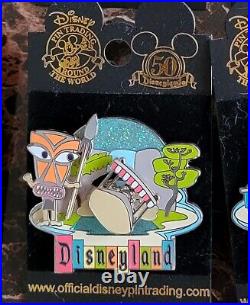 Disneyland 50th Anniversary Retro Pins 7 PINS 2005 RARE Find