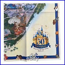 Disneyland 50th Anniversary Souvenir Park Map 2005 Size 27x39