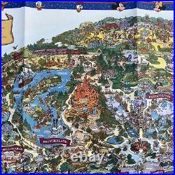 Disneyland 50th Anniversary Souvenir Park Map 2005 Size 27x39