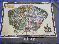 Disneyland 50th Anniversary Souvenir Park Map approx 27 by 39