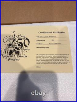 Disneyland 50th Anniversary Stein LE 500 with COA/Box