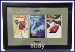 Disneyland 50th Anniversary Tomorrowland Framed Pin Set Posters RARE Disney Pins