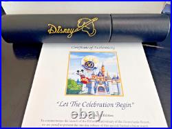 Disneyland 50th Anniversary Watch, Artwork & COA. NIB #219