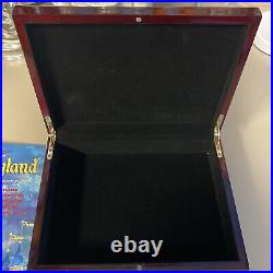 Disneyland 50th Anniversary Wooden Box Story Of Disneyland Replica Guide 2005