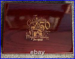 Disneyland 50th Anniversary Wooden Box Story Of Disneyland Replica Guide 2005