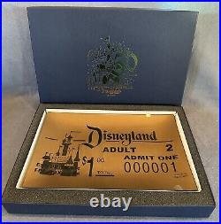 Disneyland 50th DISNEYLAND TICKET No 1 Replica Decorator Plate MIB