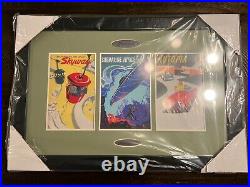 Disneyland 50th Tomorrowland attraction posters framed pin set Rare Sealed