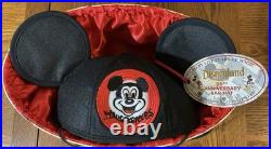 Disneyland 55th Anniversary Mouseketeer Mickey Mouse Ear Hat In Box Ltd Edition