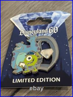 Disneyland 60 Diamond Decades Pin Monsters, Inc. Mike & Sulley LE 3000