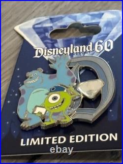 Disneyland 60 Diamond Decades Pin Monsters, Inc. Mike & Sulley LE 3000