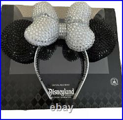 Disneyland 60th Anniversary Crystal Minnie Mouse Ear Headband VERY RARE