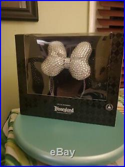 Disneyland 60th Anniversary Crystal Minnie Mouse Ear Headband VERY RARE