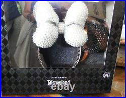 Disneyland 60th Anniversary Crystal Minnie Mouse Ear Headband VERY RARE NIB