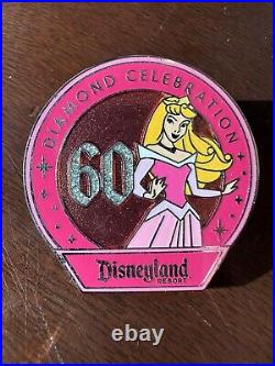 Disneyland 60th Anniversary Diamond Celebration Princess Mystery Pins, Set Of 8
