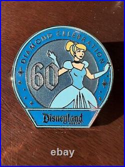 Disneyland 60th Anniversary Diamond Celebration Princess Mystery Pins, Set Of 8