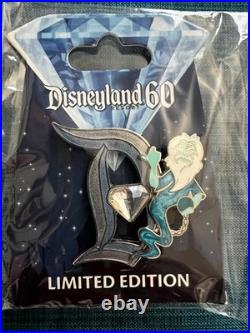 Disneyland 60th Anniversary Diamond D Pin Haunted Mansion Hitchhiking LE 3000