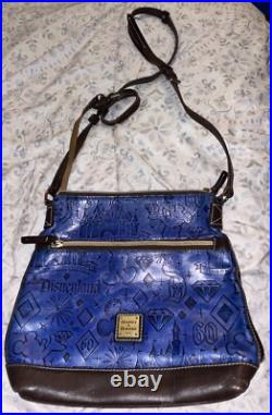 Disneyland 60th Anniversary Dooney & Bourke Blue Leather Crossbody, collector's Disneyland 60th Anniversary Dooney & Bourke Blue Leather Crossbody, collector's