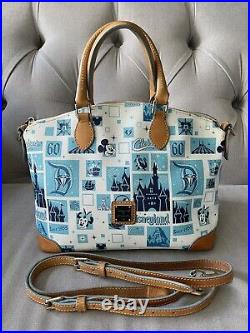 Disneyland 60th Anniversary Dooney & Bourke Crossbody Satchel Purse Handbag Blue