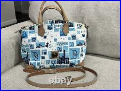 Disneyland 60th Anniversary Dooney & Bourke Crossbody Satchel Purse Handbag Blue