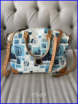 Disneyland 60th Anniversary Dooney & Bourke Crossbody Satchel Purse Handbag Blue