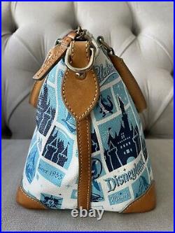 Disneyland 60th Anniversary Dooney & Bourke Crossbody Satchel Purse Handbag Blue