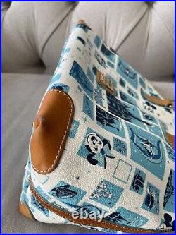 Disneyland 60th Anniversary Dooney & Bourke Crossbody Satchel Purse Handbag Blue