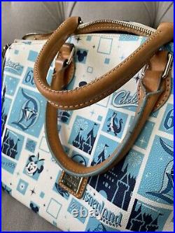 Disneyland 60th Anniversary Dooney & Bourke Crossbody Satchel Purse Handbag Blue