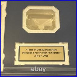 Disneyland 60th Anniversary Framed Diamond from Sleeping Beauty Castle Rare 2015