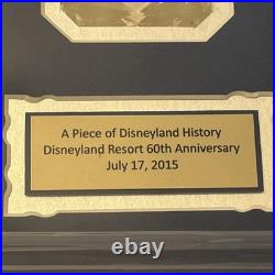 Disneyland 60th Anniversary Framed Diamond from Sleeping Beauty Castle Rare 2015
