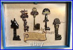 Disneyland 60th Anniversary Keys To The Kingdom Box Pin Set LE 750 5 Pins 2015