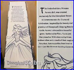 Disneyland 60th Anniversary Limited Edition Aurora Blue Dress Designer Doll 17