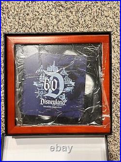 Disneyland 60th Anniversary Silver Plated Medallions Box Set of 7 LE 1955