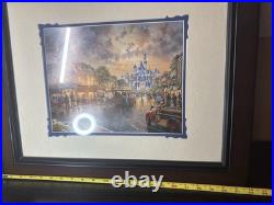Disneyland 60th Anniversary Thomas Kinkade Matted Lithograph Print 14x18 Disney