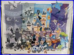 Disneyland 60th Diamond Celebration Sleeping Beauty Castle Mickey Deluxe Print