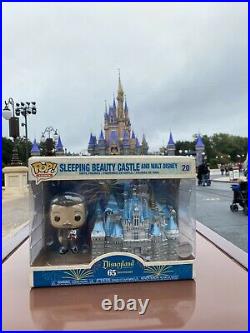 Disneyland 65th Anniversary Funko Pop Walt Disney & Sleeping Beauty Castle New