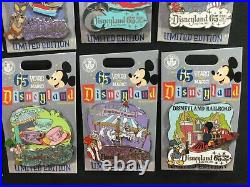 Disneyland 65th Anniversary LE 2000 Pins Disney Attractions Complete 13 Pin Set