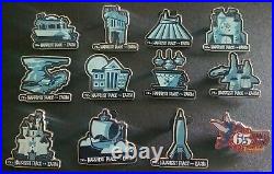 Disneyland 65th Anniversary Mystery Pins Complete 12-pin Set Including Chaser