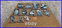 Disneyland 65th Anniversary Mystery Pins Complete 12-pin Set Including Chaser